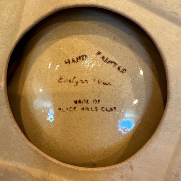 Vintage 70s Ceramic Retro Mod Ashtray, Mid Century Holiday Decor - Picture 6 of 7